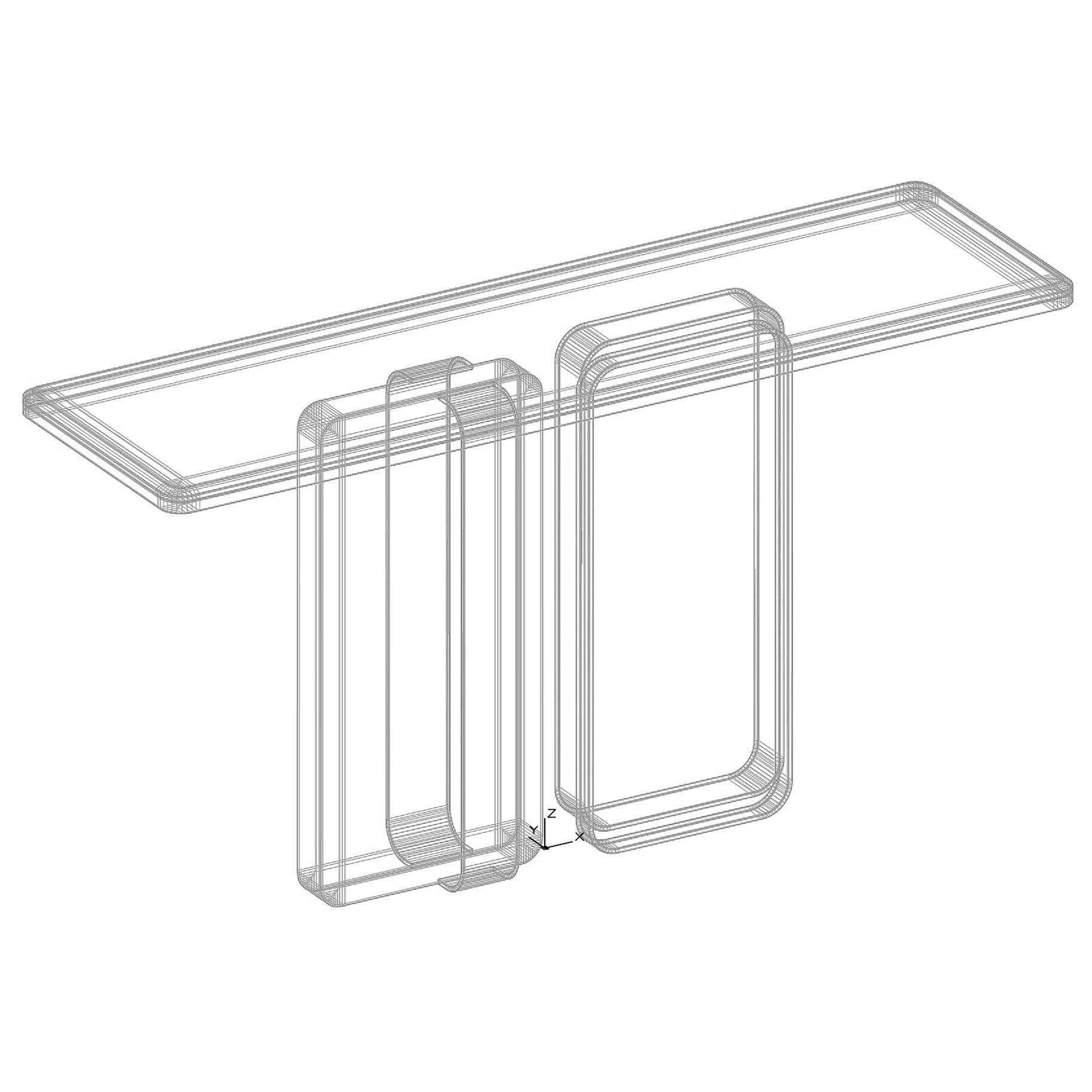 Homary Narrow Console Table 3D model CGTrader