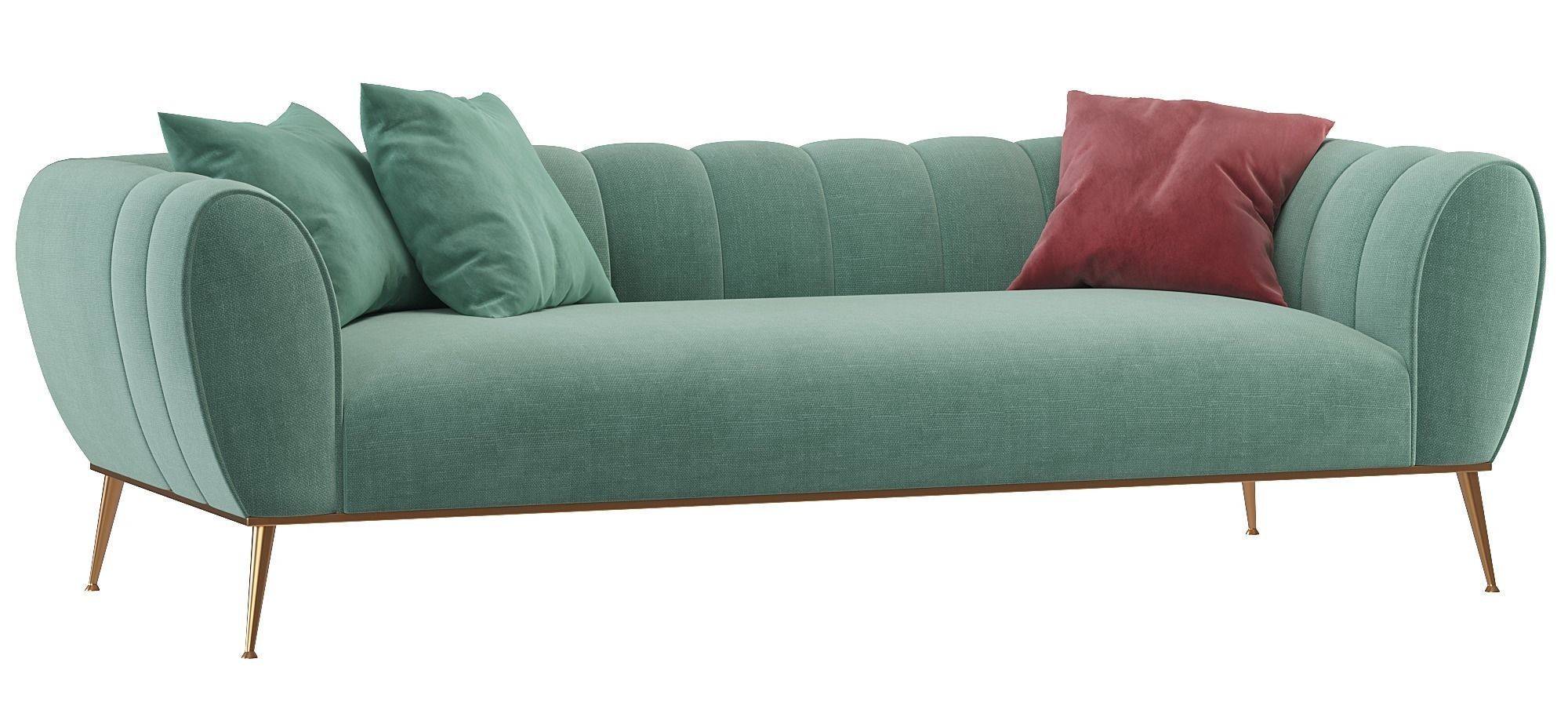 Modern Green Velvet 3D model | CGTrader