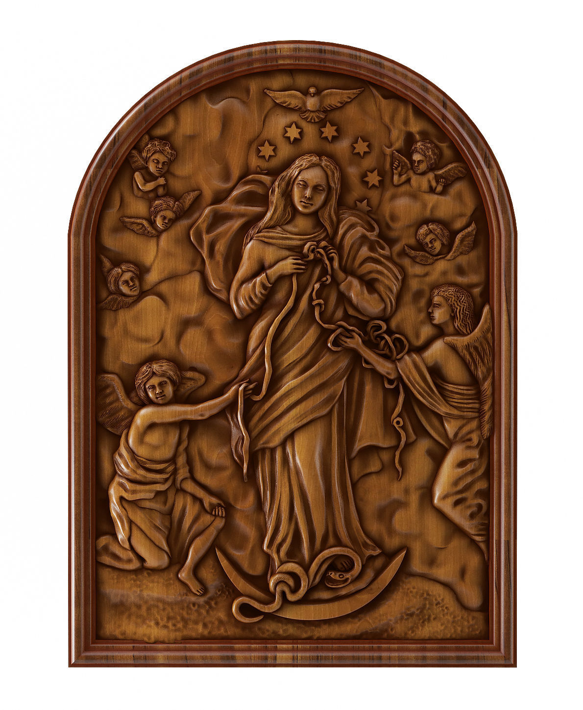 The Virgin Mary Basrelief 3D model CGTrader