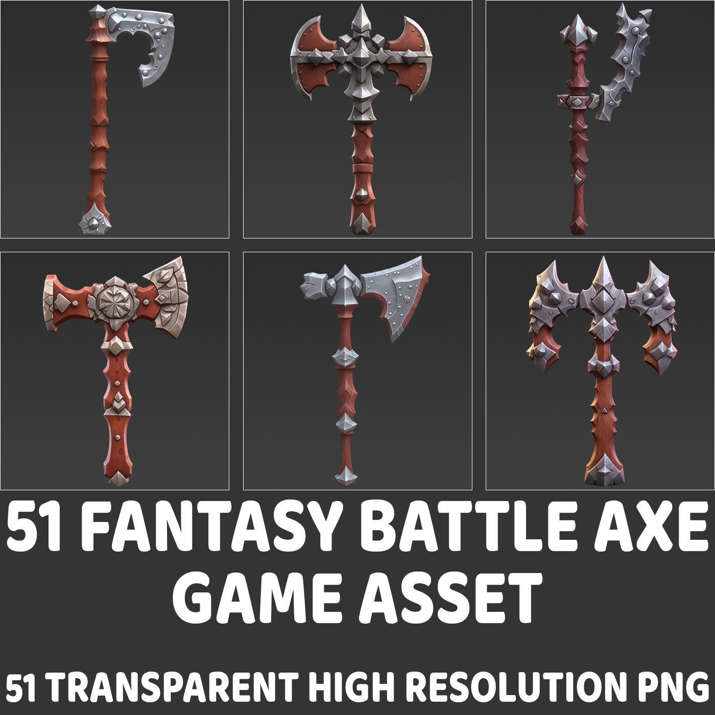 51 Fantasy Battle Axe Game Asset Texture CGTrader