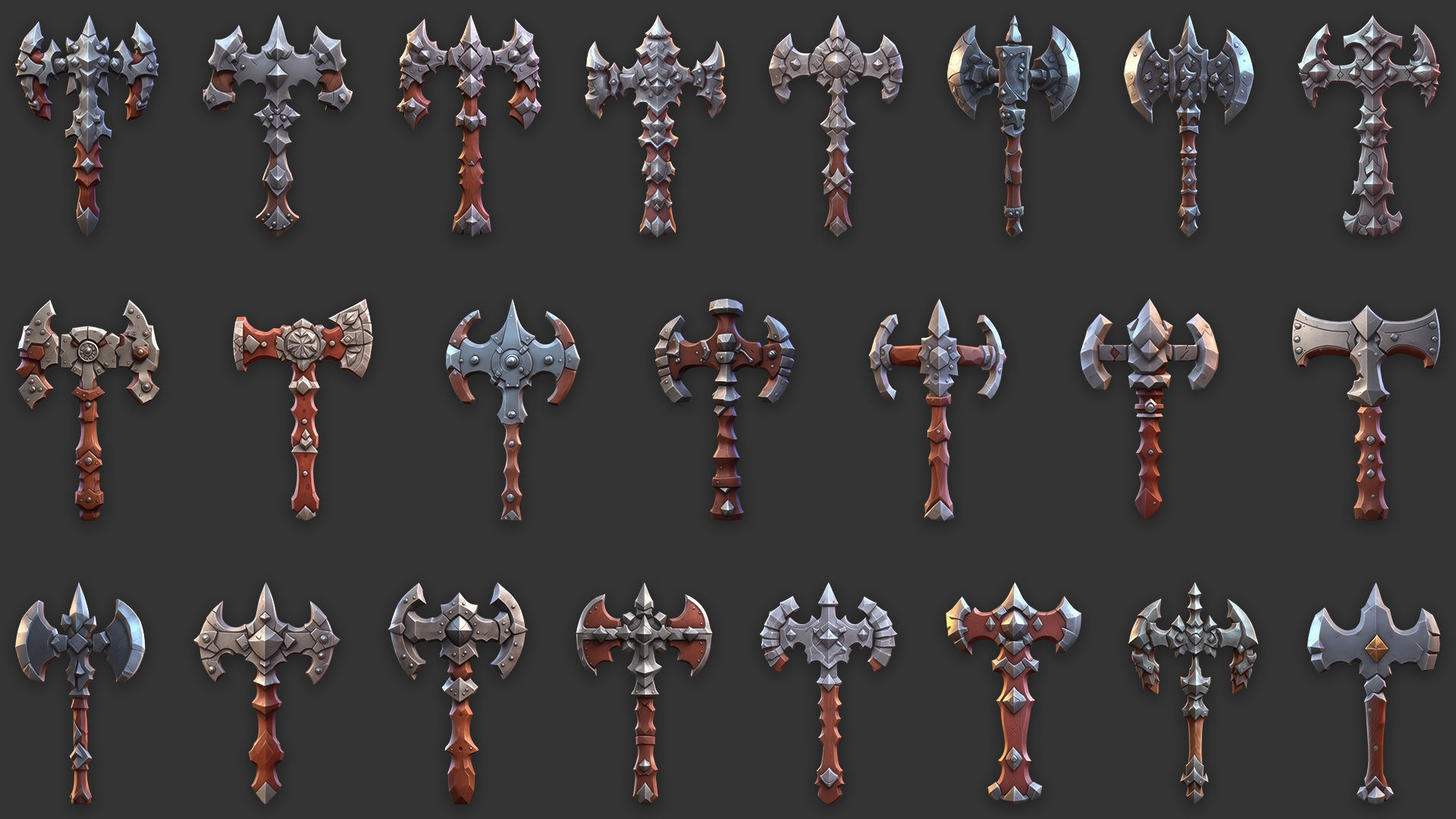51 Fantasy Battle Axe Game Asset Texture CGTrader