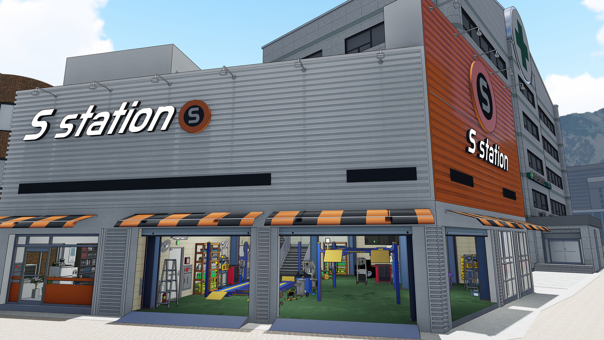 Car Repair Shop 3D model CGTrader