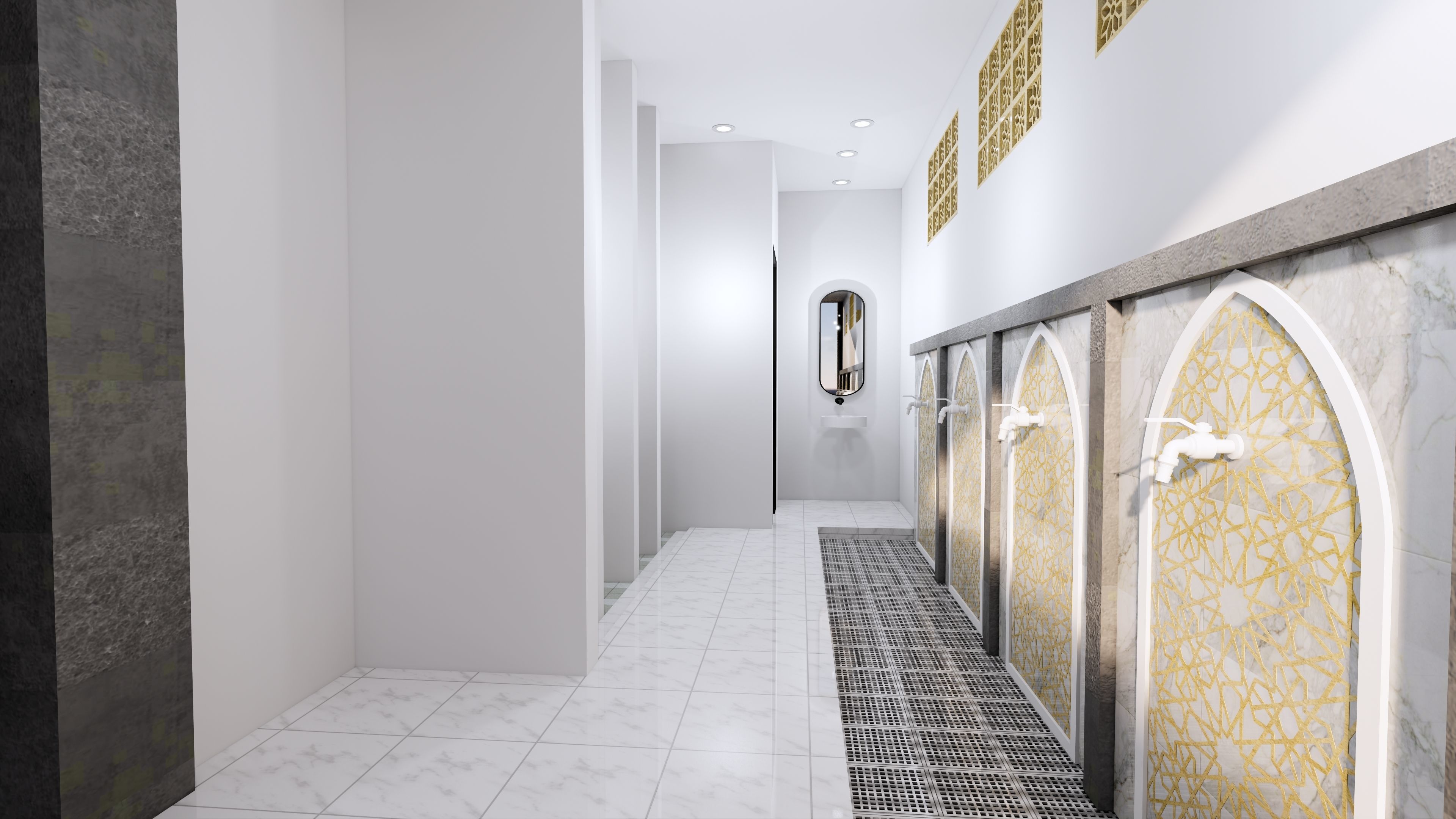 3D model Toilet and Wudhu spot at Mosque smallMosque Prayer room islam