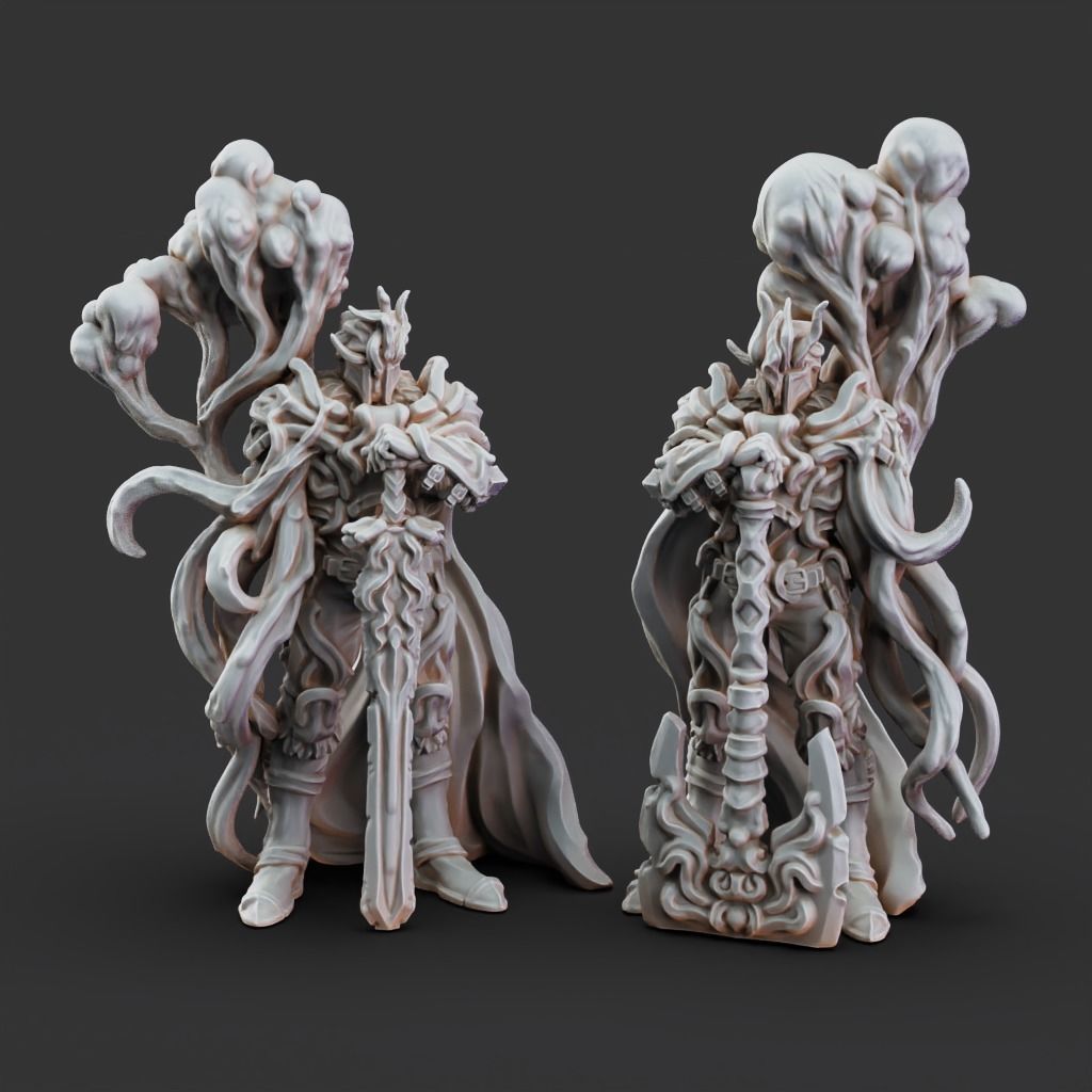 Twin Guard - 3D Printable TTRPG - PRESUPPORTED - 32mm Scale 3D model 3D ...