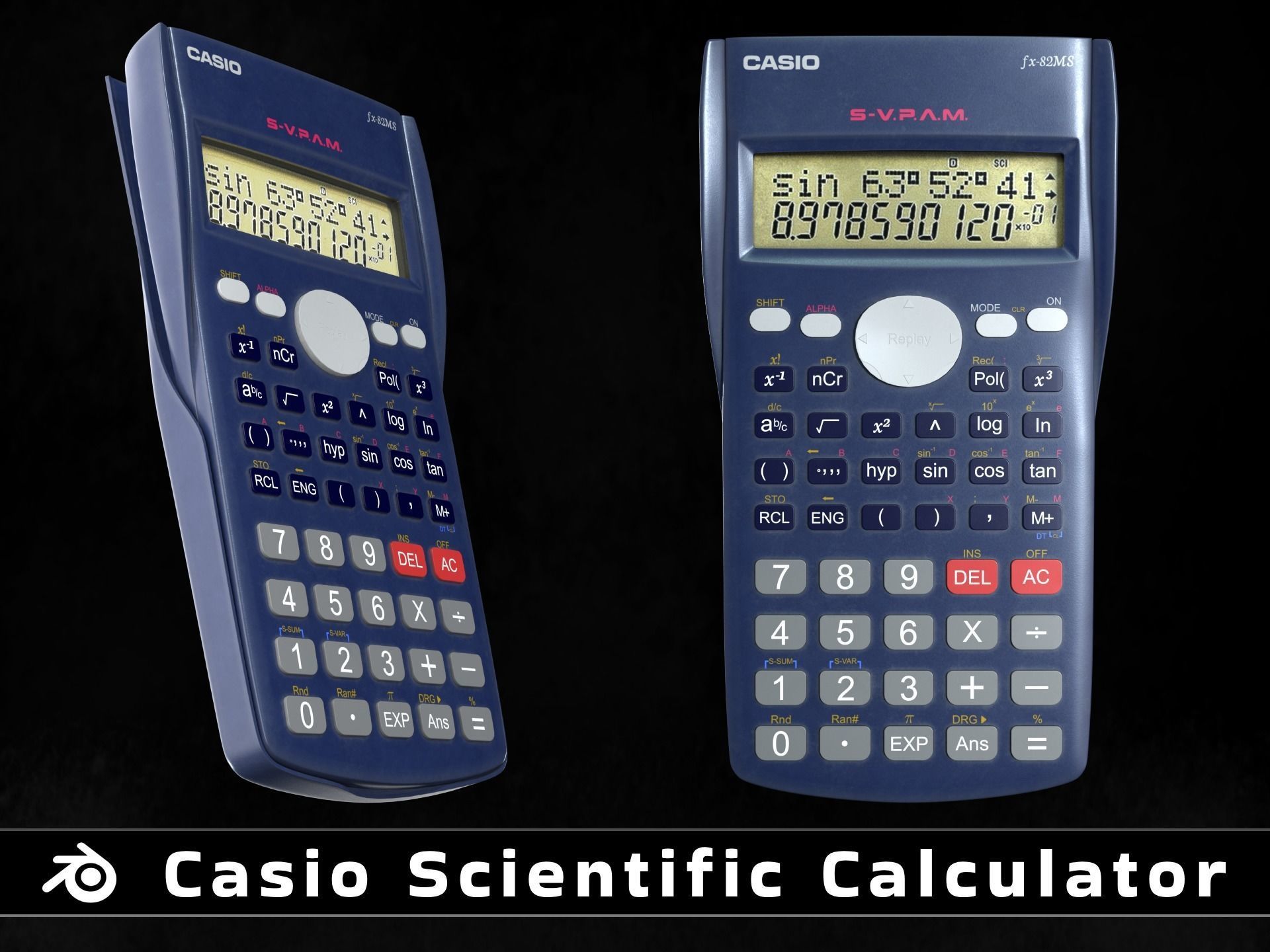 Casio Scientific Calculator FX-82MS 3D model | CGTrader