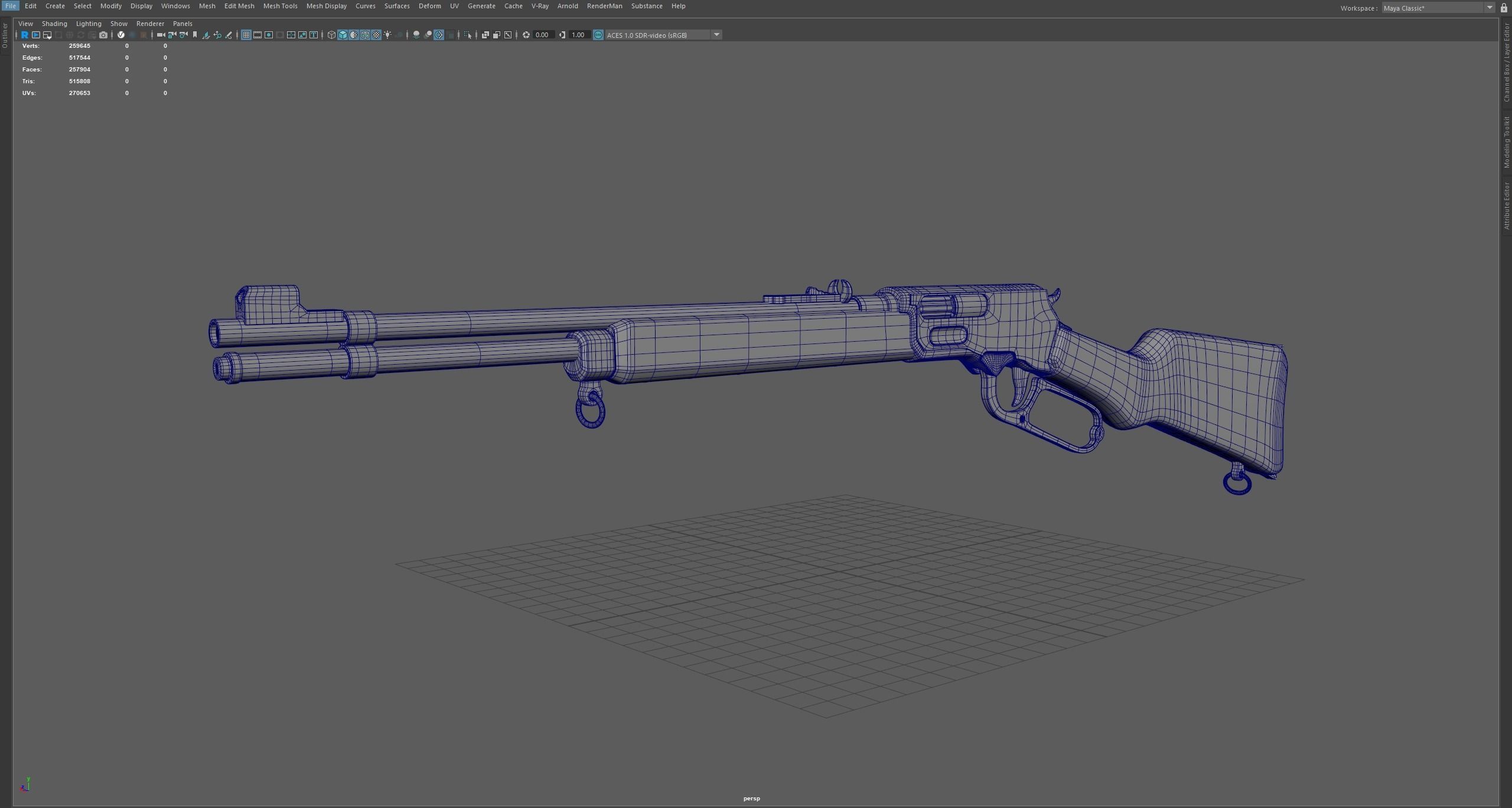 3D model Lever Action Rifle VR / AR / low-poly | CGTrader