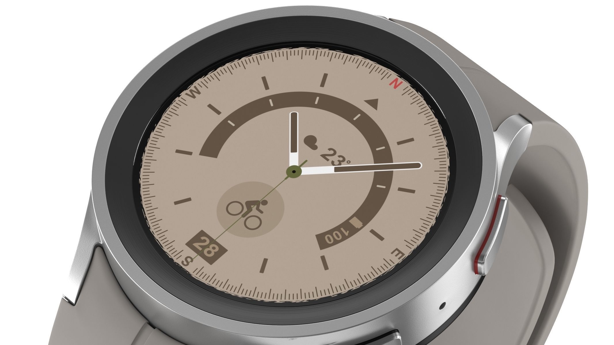 Samsung Galaxy Watch 5 Pro Silver 3D model CGTrader