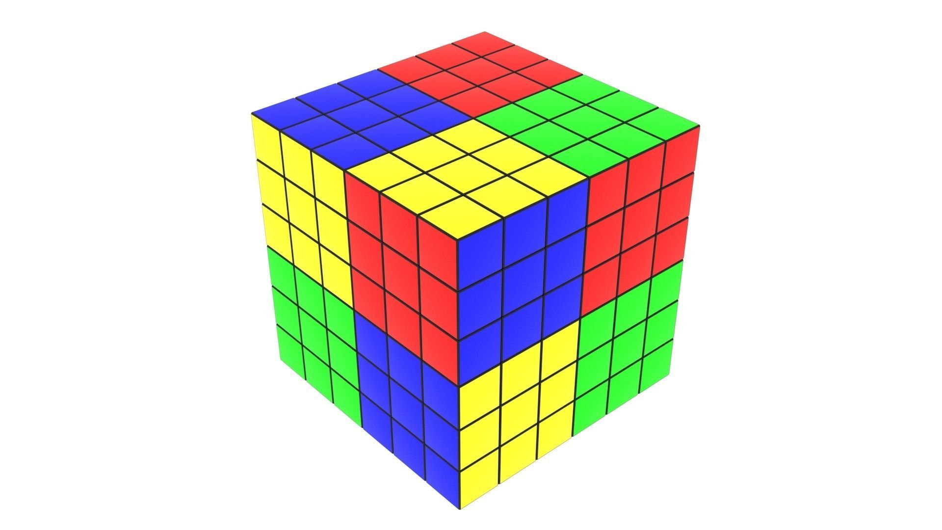 Rubiks Cube 6x6x6 3D model | CGTrader