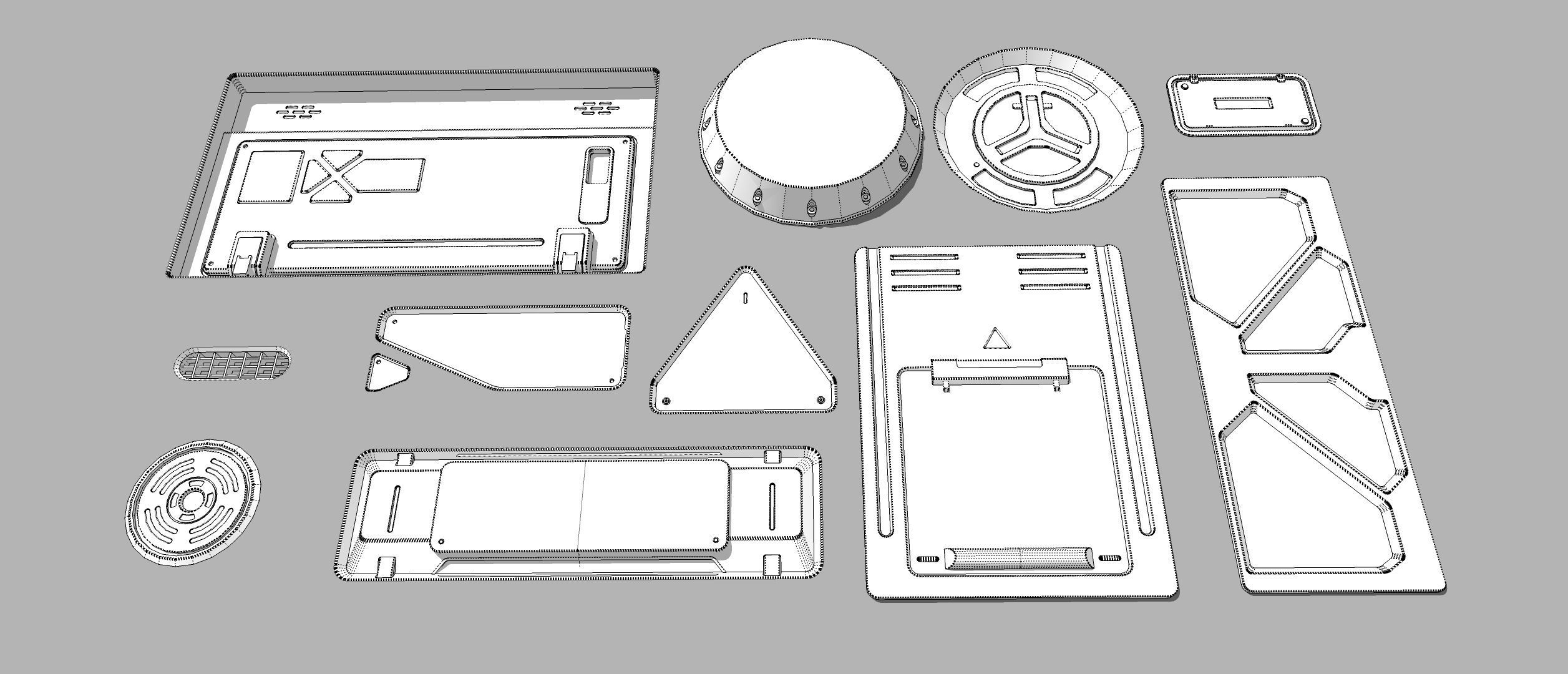Sci fi trim sheets 2 3D model | CGTrader