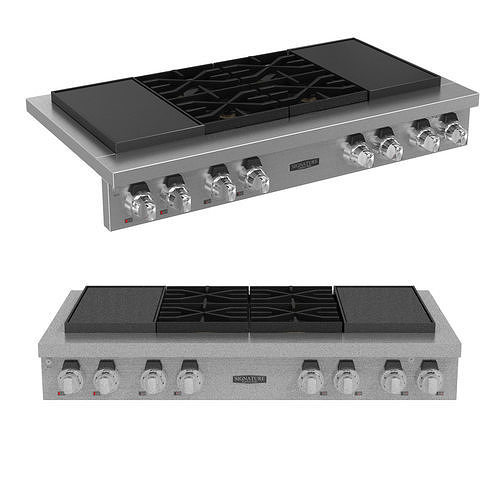 Signature 48inch DualFuel Pro Rangetop 3D model CGTrader
