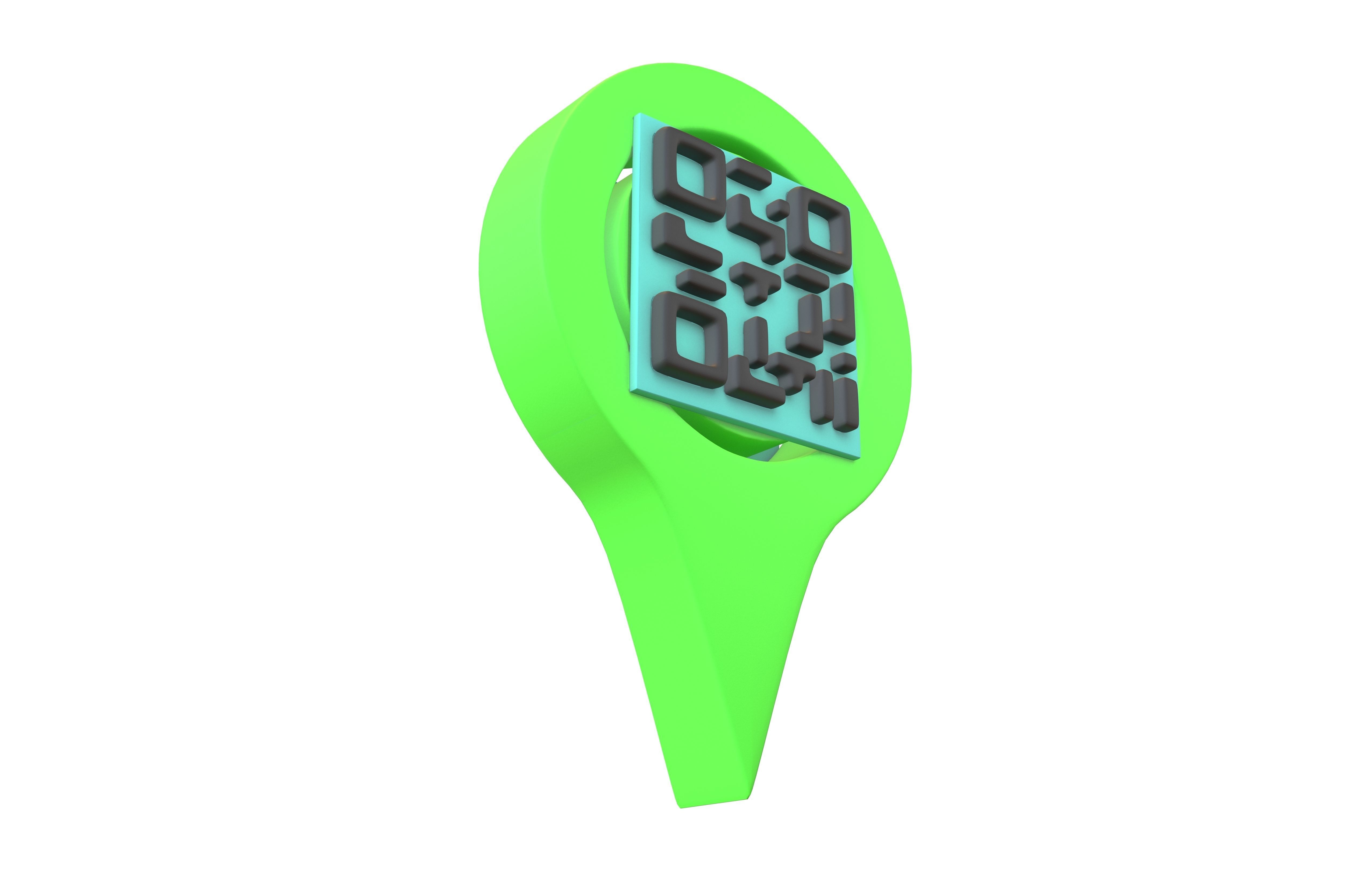 3D model Qr Code Location Tag Icon v1 003 VR / AR / low-poly | CGTrader