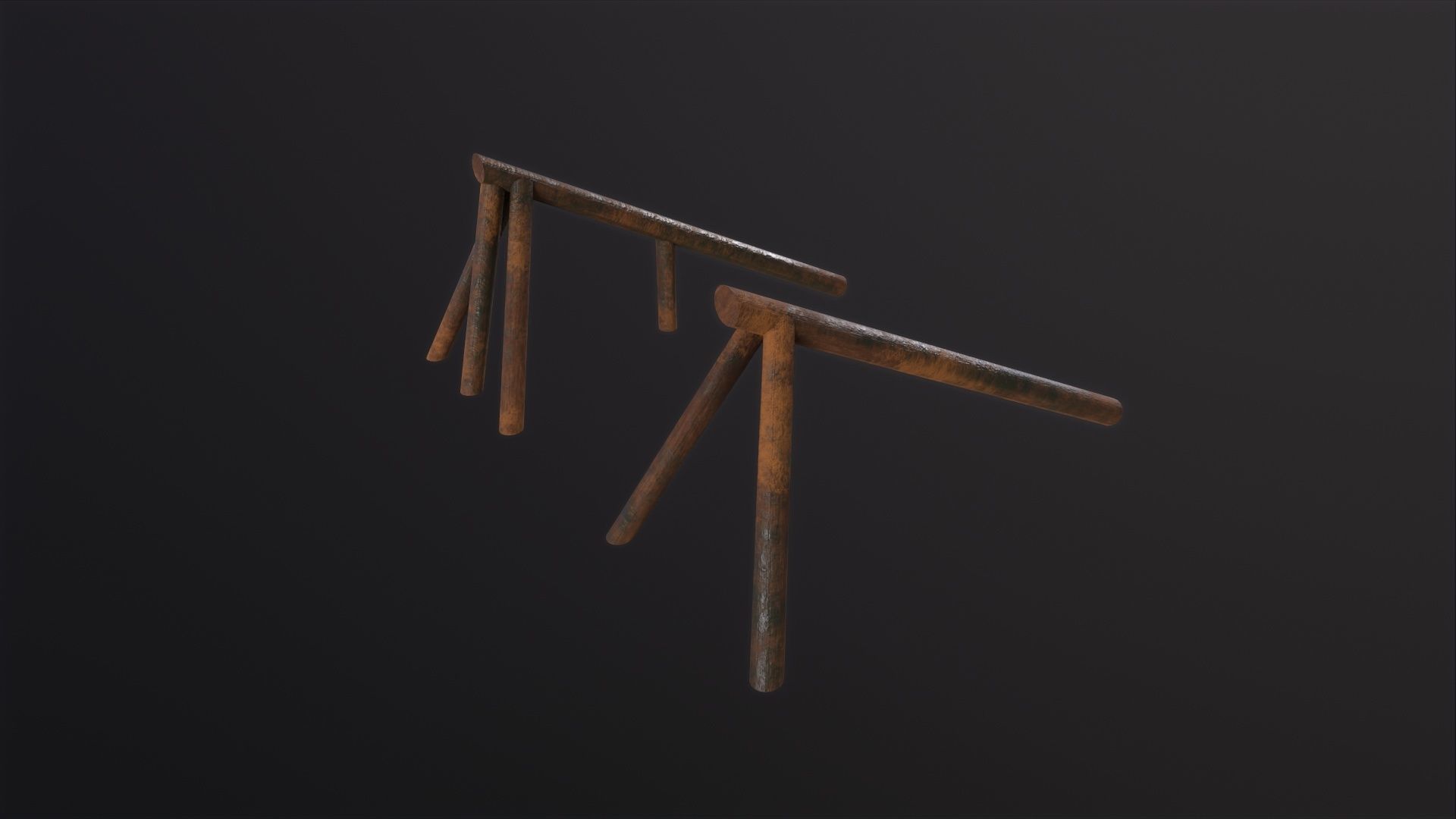 3D model Log Ramps Obstacles WWII 3D Model VR / AR / low-poly | CGTrader