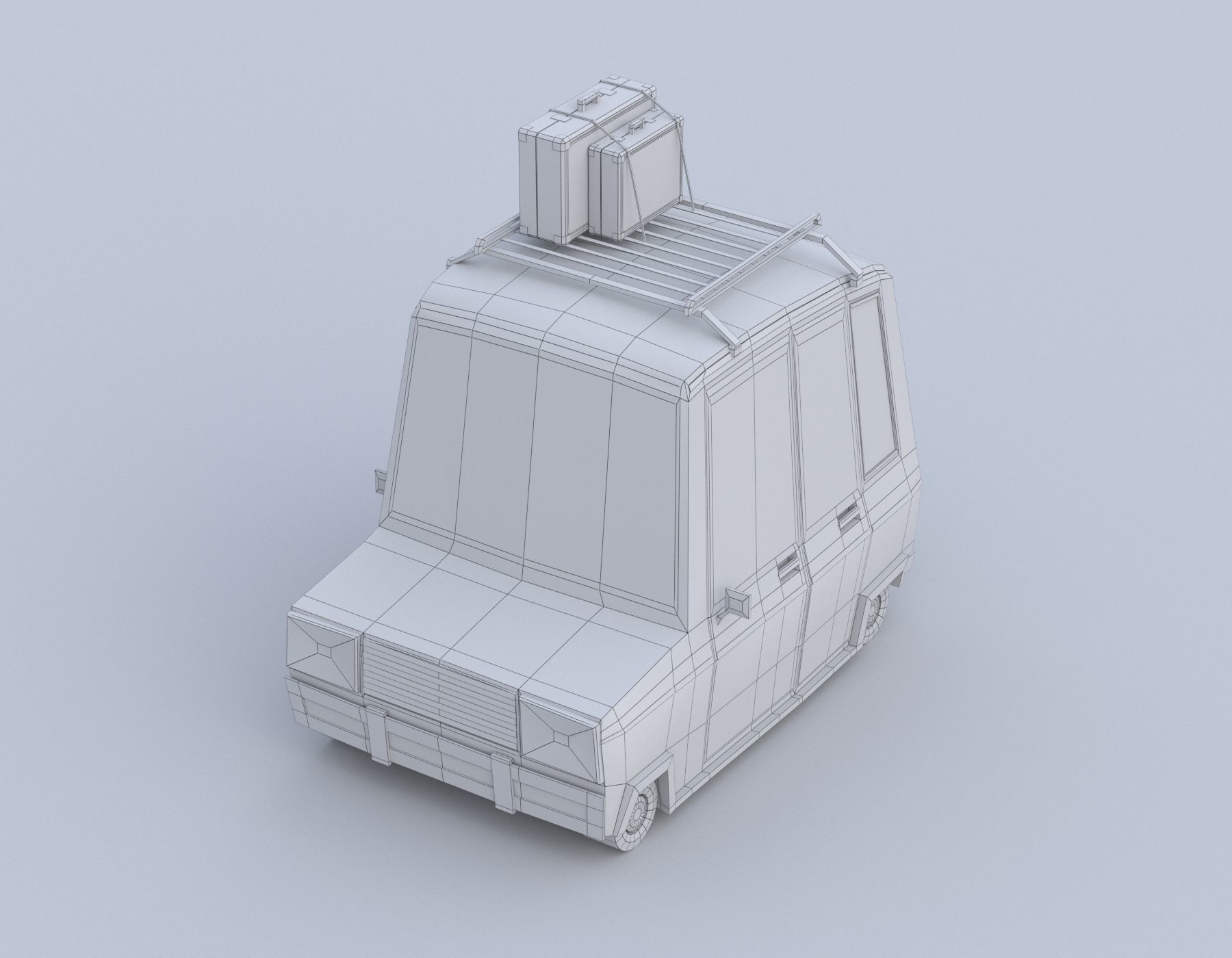3D model Stylized low poly microcar VR / AR / low-poly | CGTrader
