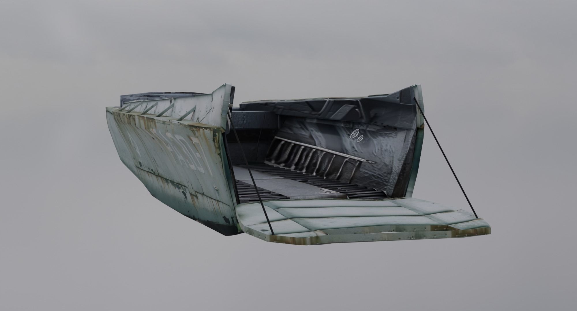 3D Model D Day Landing Craft VR AR Low poly CGTrader