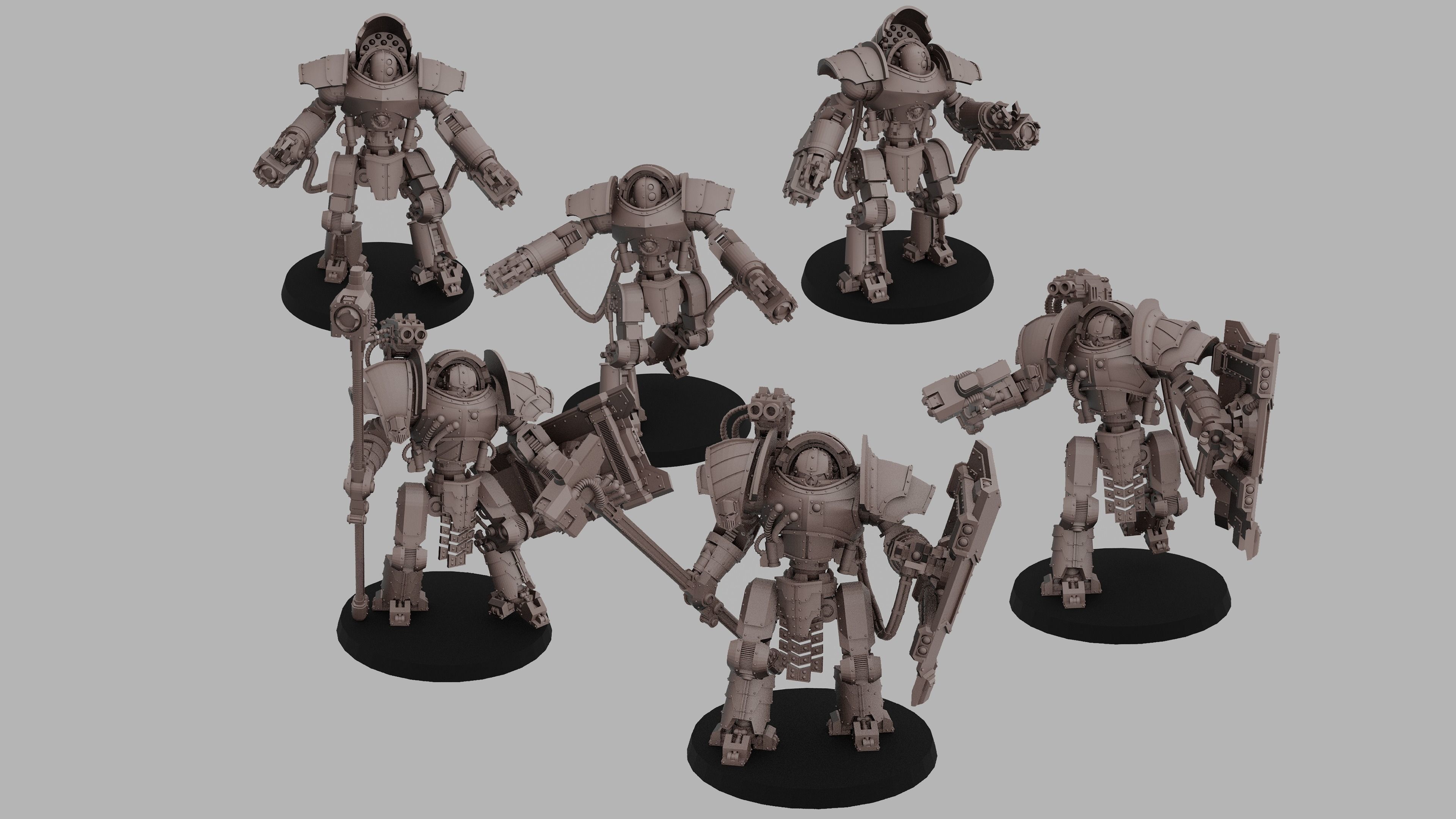 Iron Hammer and Twin Fist Mechs 3D model 3D printable CGTrader