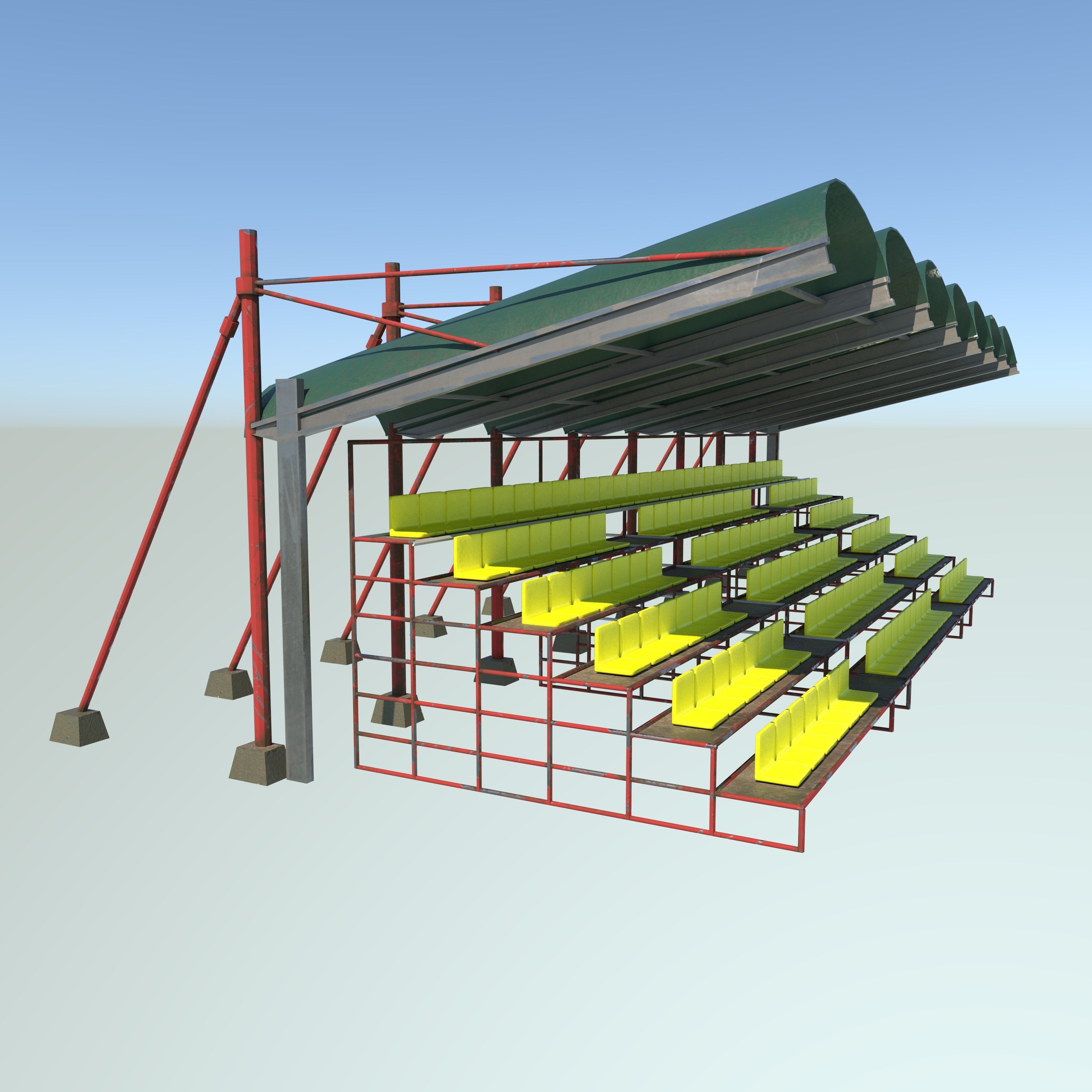 3D model stadium seating tribune VR / AR / low-poly | CGTrader