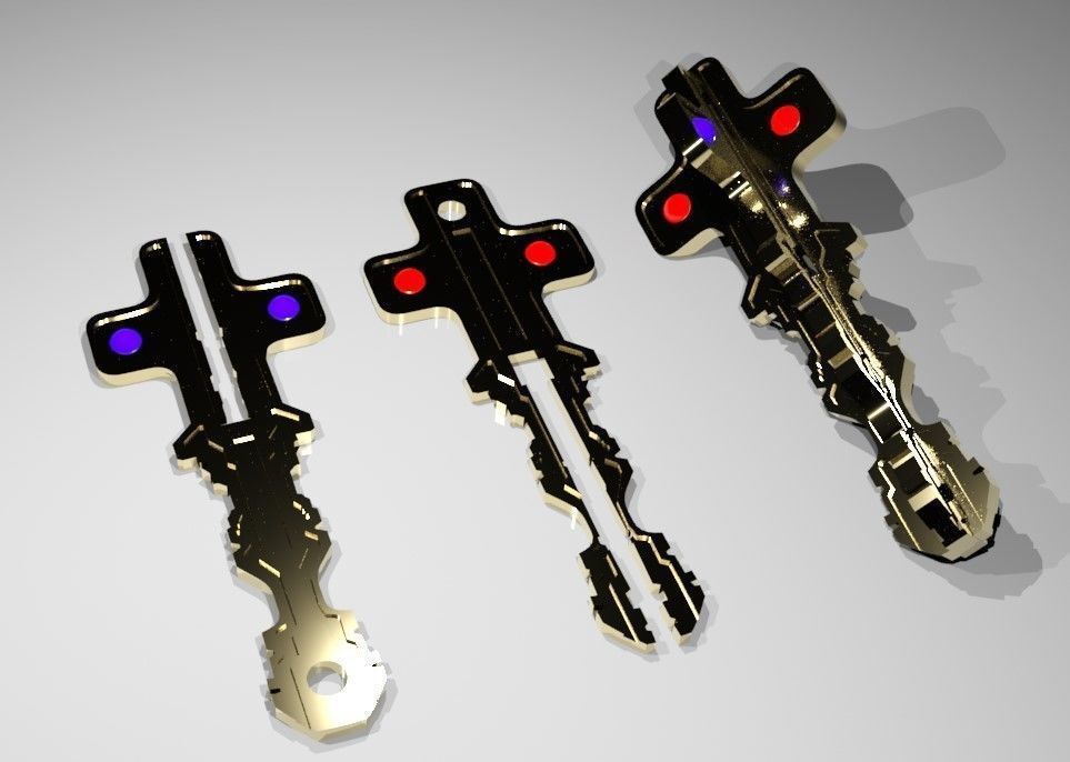 Cruciform Key Mission Impossible 3D model 3D printable CGTrader