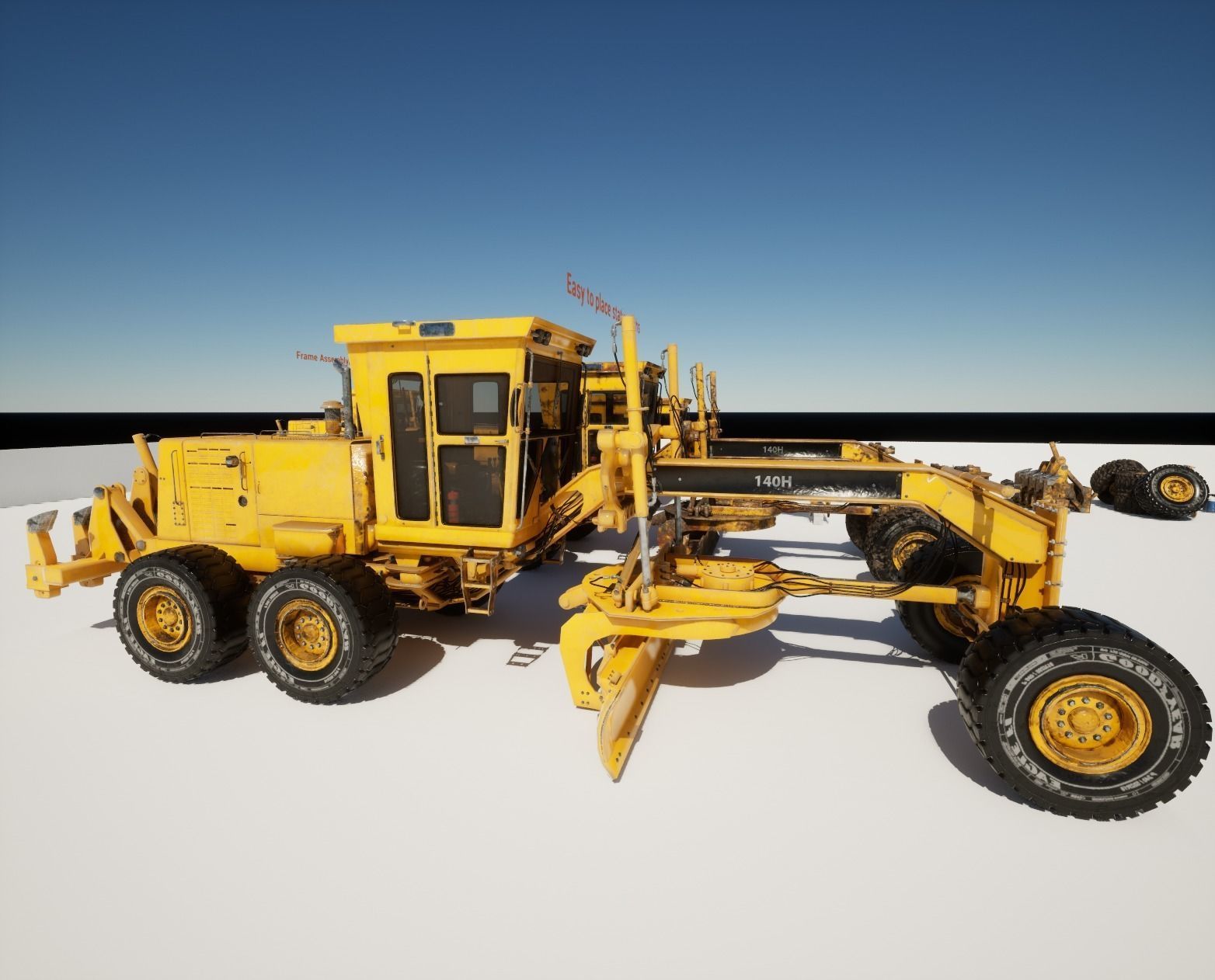 3D model Road grader model VR / AR / lowpoly CGTrader