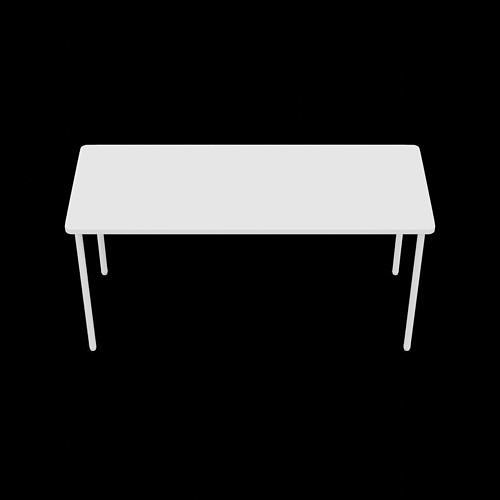 White office desk free VR / AR / lowpoly 3D model CGTrader