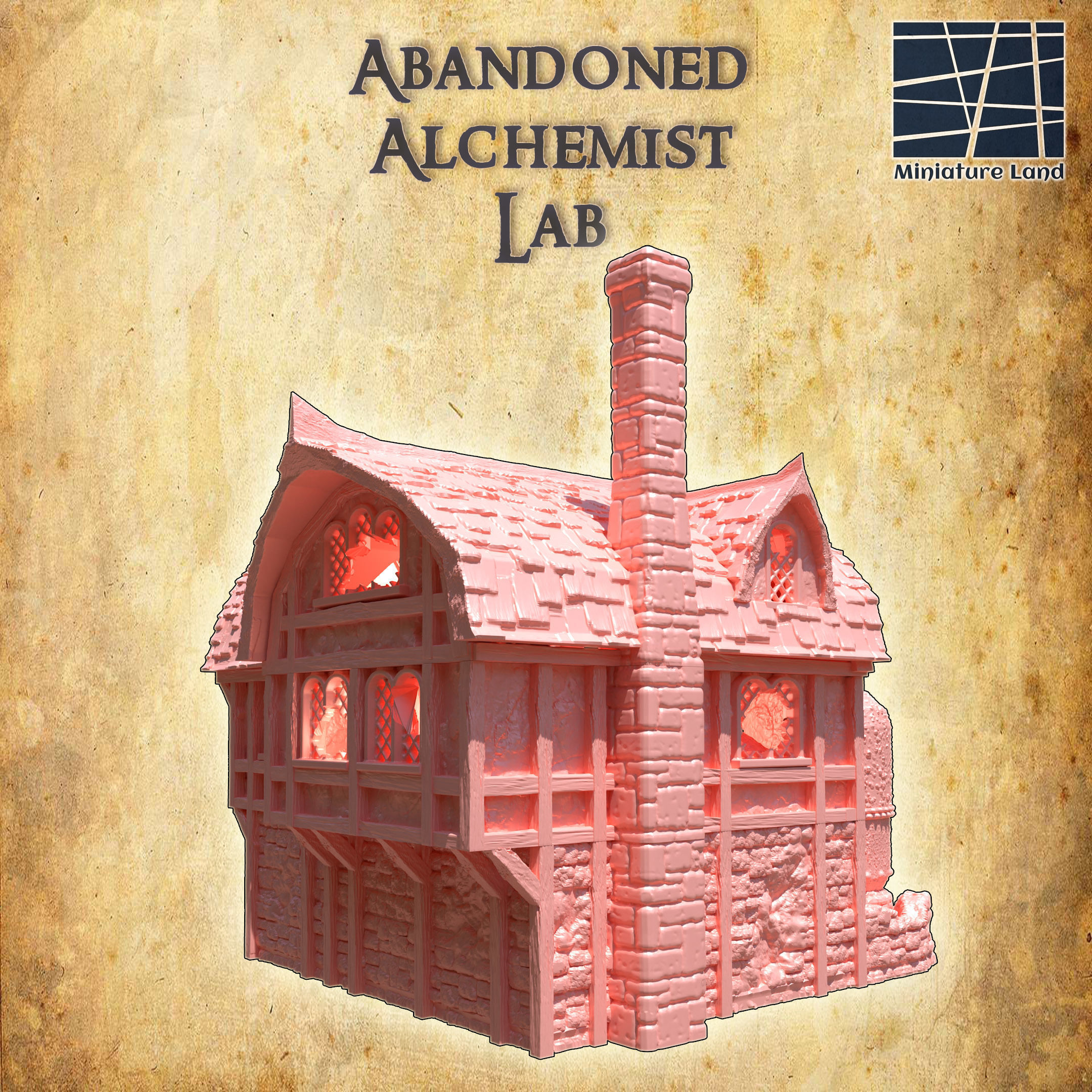 Abandoned Alchemist Lab Tabletop Terrain 28 mm 3D model 3D printable CGTrader