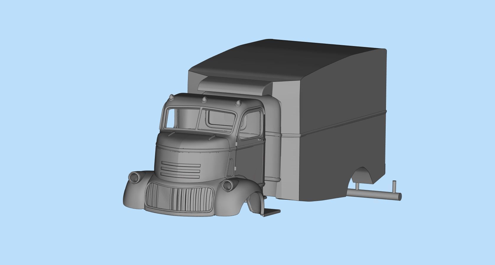 Printable Body Truck 41 46 Coe Jeepers Creepers STL file 3D model 3D