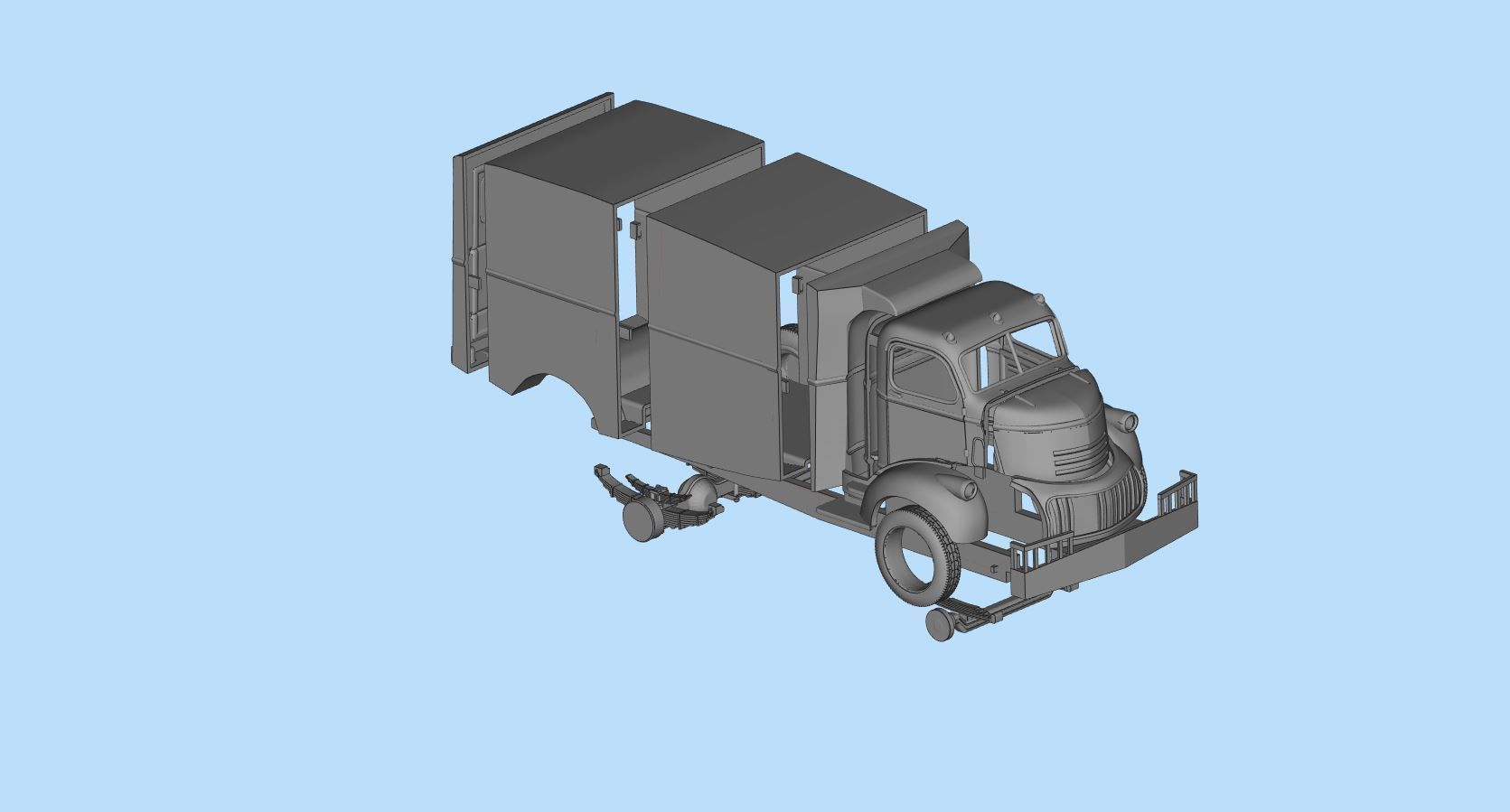 Printable Body Truck 41 46 Coe Jeepers Creepers STL file 3D model 3D