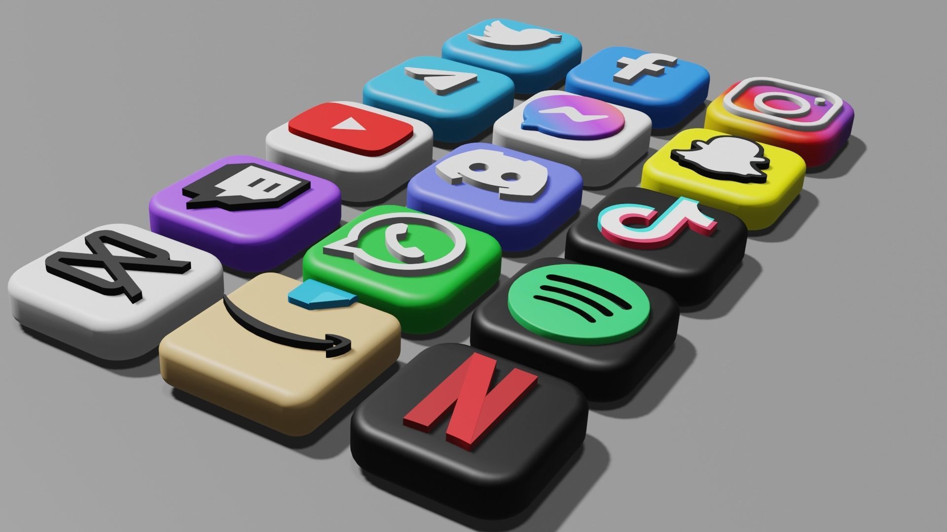 3D model 3D Apps Icons VR / AR / low-poly | CGTrader
