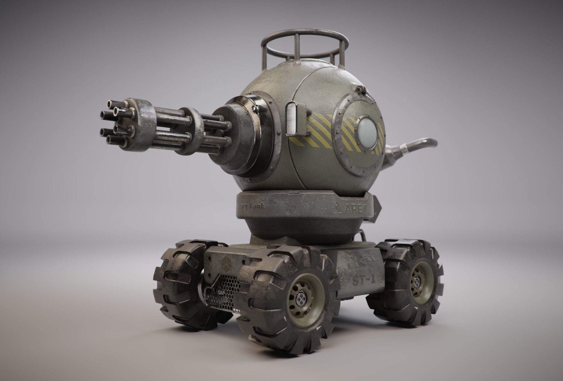 Sci-fi Tank 4K Texture 3D model | CGTrader