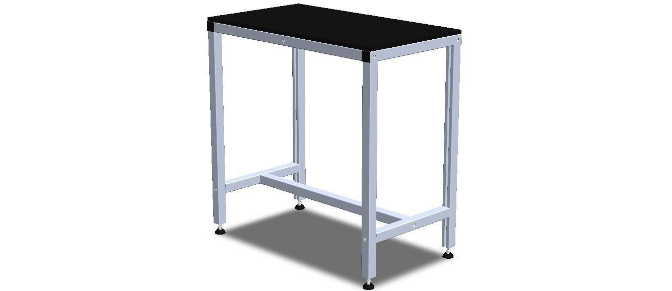900x500 Single Open T-Slots Bench 3D model | CGTrader