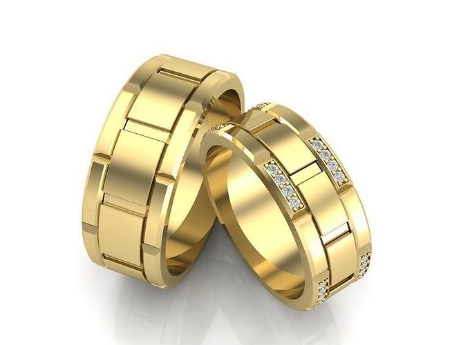 wedding ring 3D model 3D printable | CGTrader