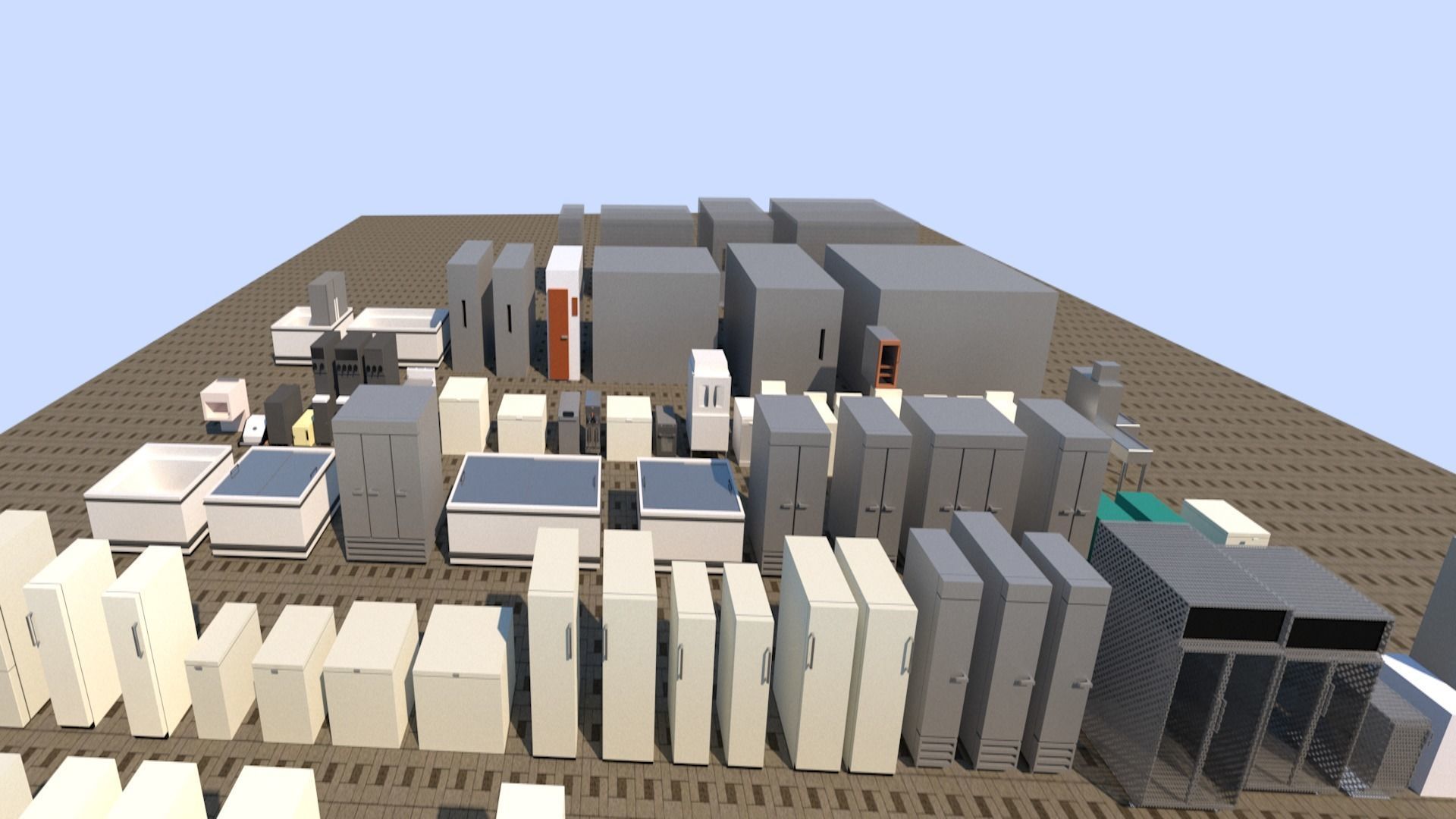 3D model Kitchen and Home appliances revit family Collect VR / AR / low