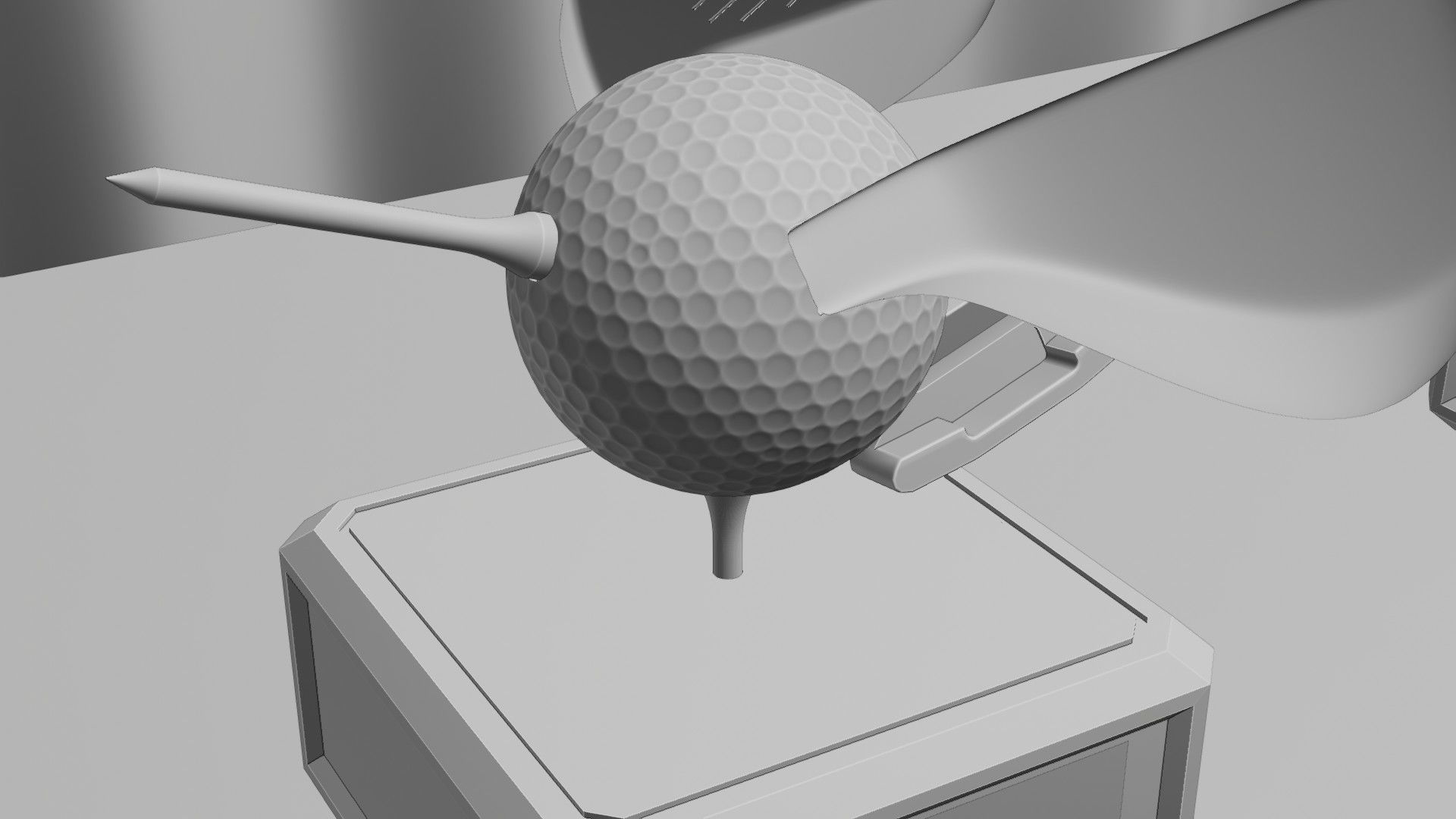 Golf Trophy Bird 3D model 3D printable CGTrader