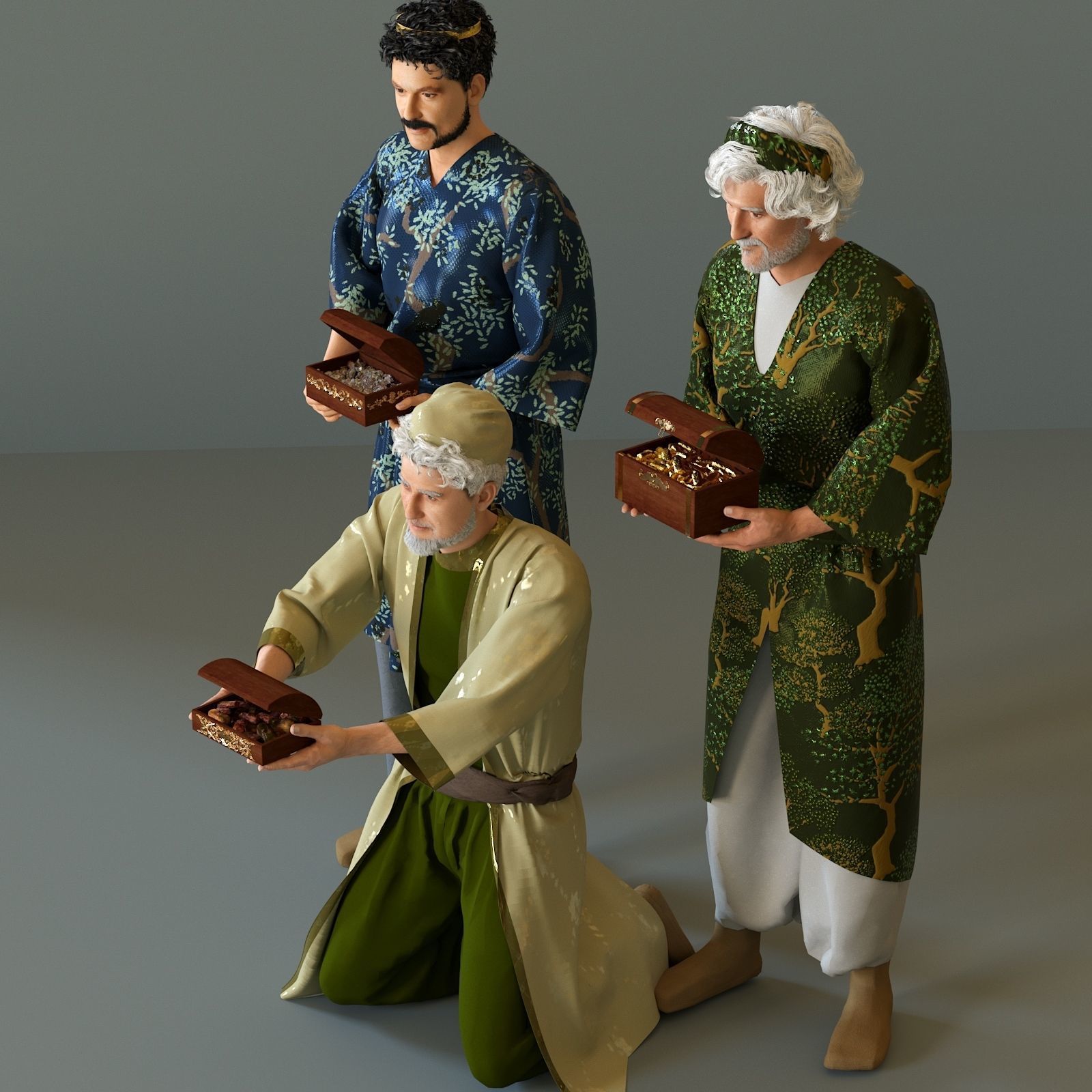 Weihnachtskarte 'A Child Is Born Three Wise Men' – 3D Lentikular/Holografisch, Aus Großbritannien