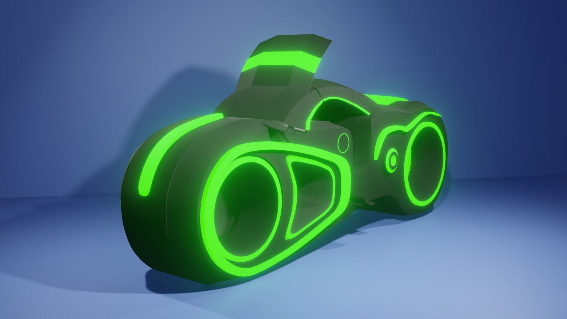 3D model Tron Sci Fi Bike VR / AR / lowpoly CGTrader