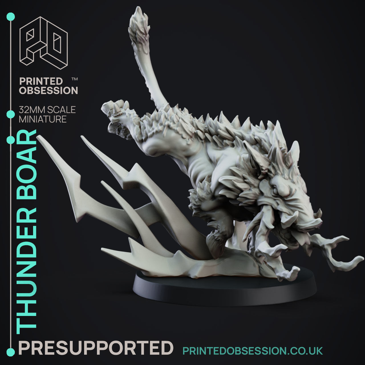 Thunder Boar - 3D Printable TTRPG - PRESUPPORTED - 32mm Scale 3D model ...