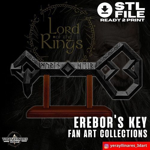 Erebor Key The Lord of The Rings 3D model 3D printable | CGTrader