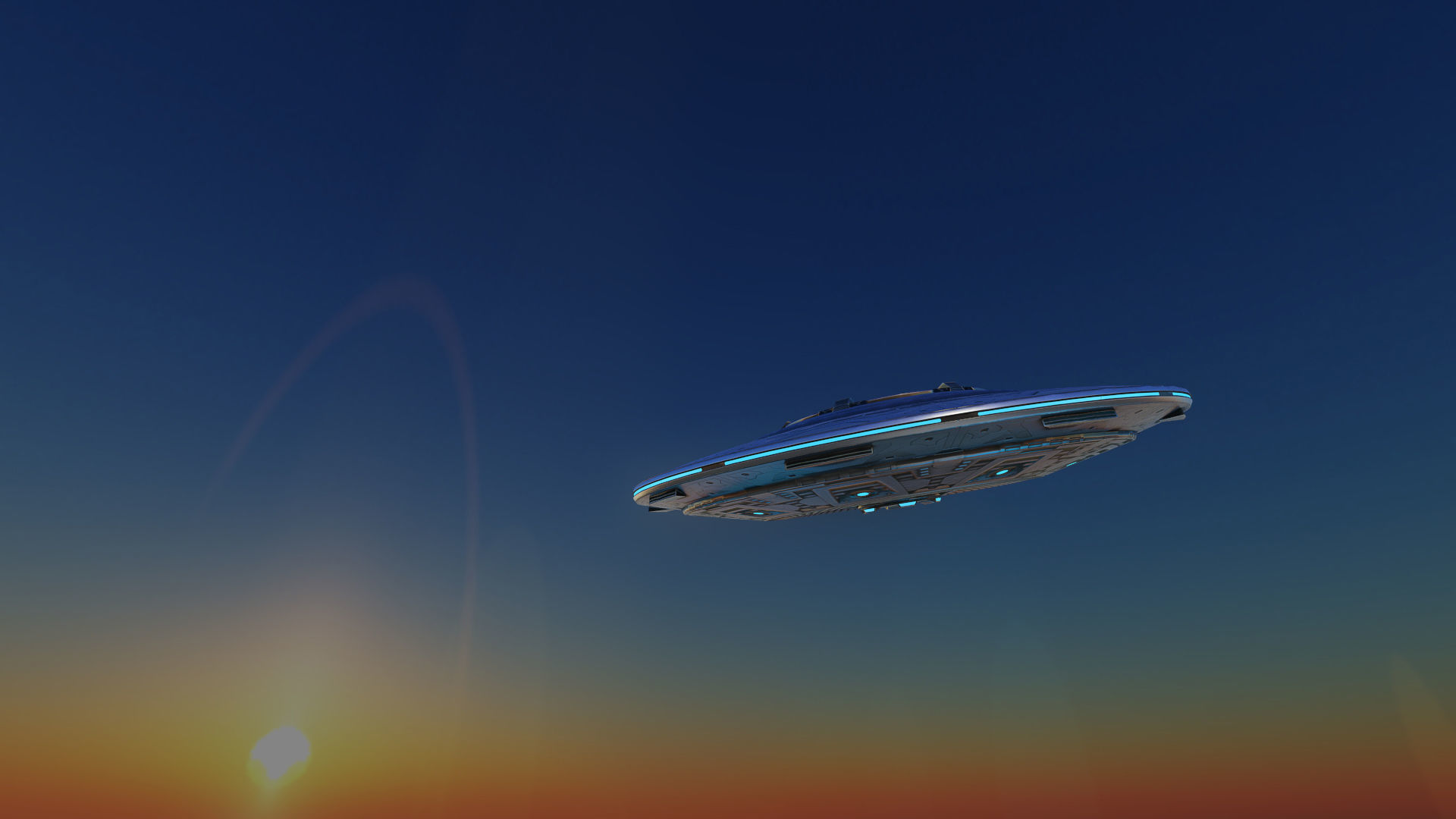 3d Model Ufo Alien Spaceship Vr Ar Low Poly Cgtrader