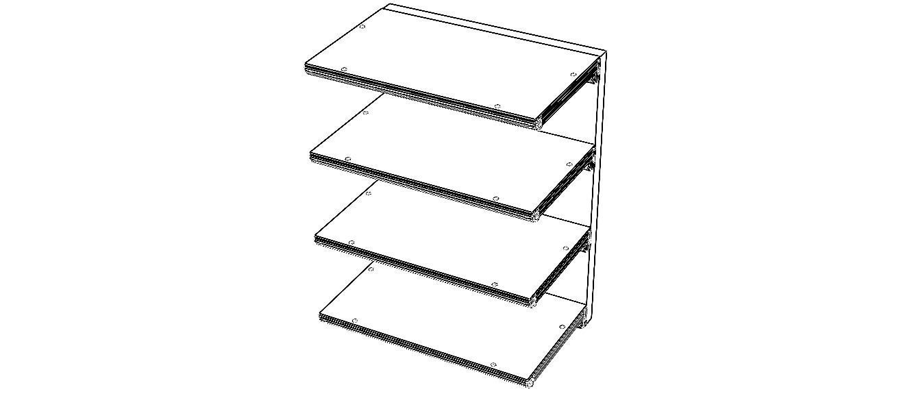 Aluminum Wall Mount Shelving 3D model CGTrader