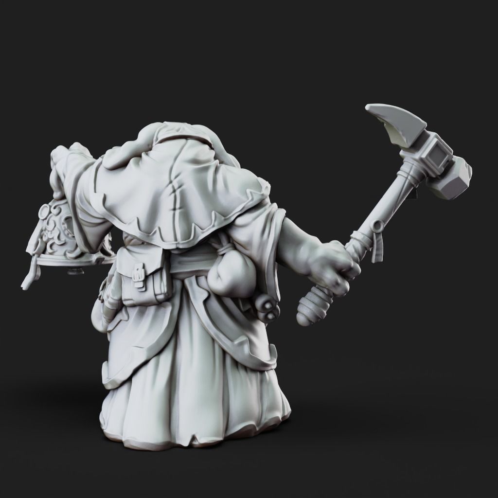Loxodon Cleric - 3D Printable TTRPG - PRESUPPORTED - 32mm 3D model 3D ...