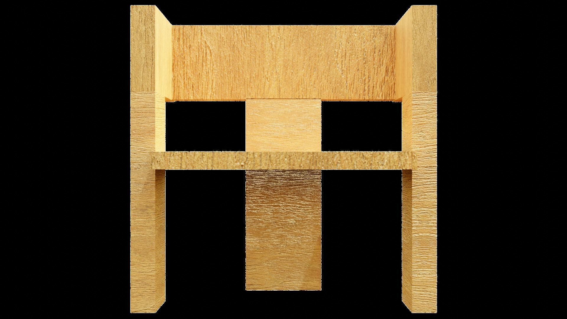 Abstract wooden chair 3D model | CGTrader