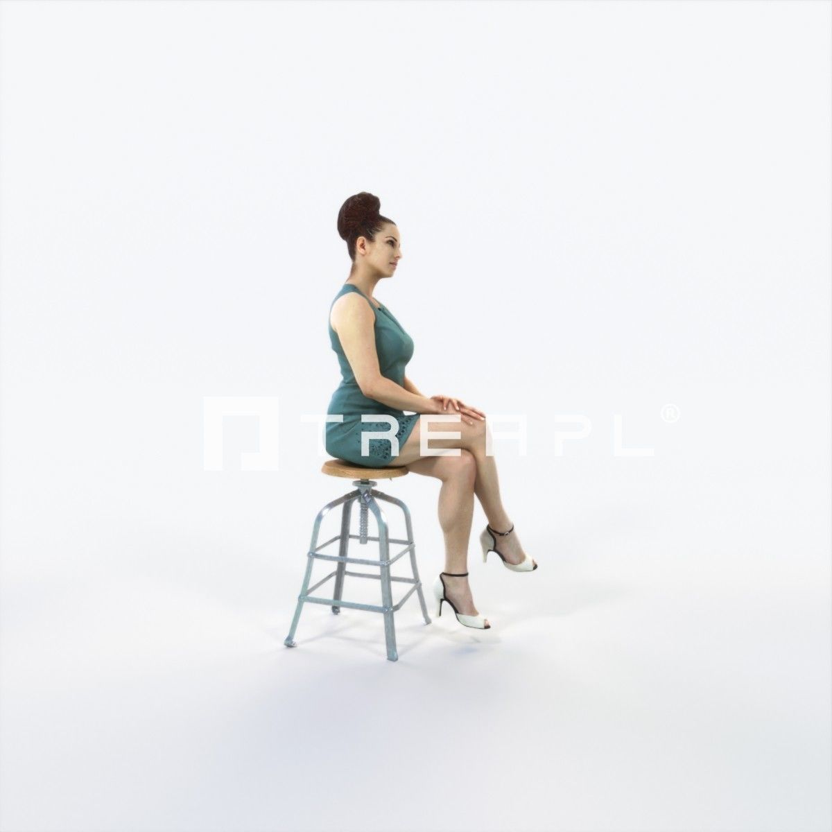 3D model Yearn 14F Listening Sitting Event Elegant Woman VR / AR / low ...