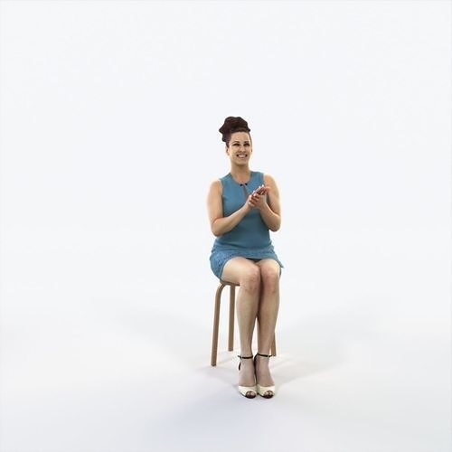 3D model Yearn 20G Clapping Sitting Event Elegant Woman VR / AR / low ...
