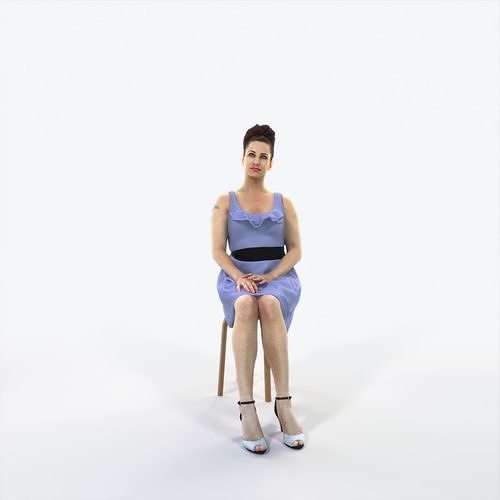 3D model Yearn 22A Listening Sitting Casual Woman VR / AR / low-poly ...