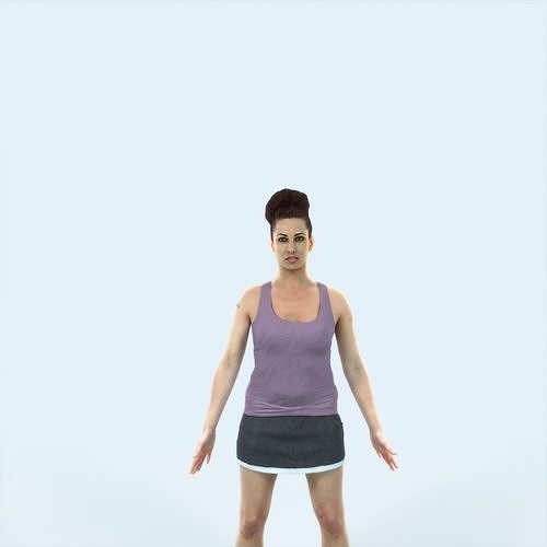 3D model Yearn 01E Animated Rigged Sports Woman VR / AR / low-poly ...