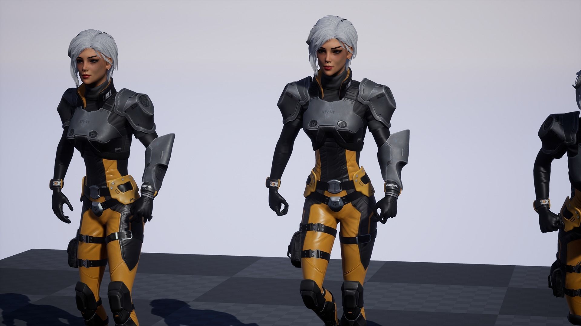 3D model Sci-Fi Girl 1 - Game - Ready VR / AR / low-poly | CGTrader