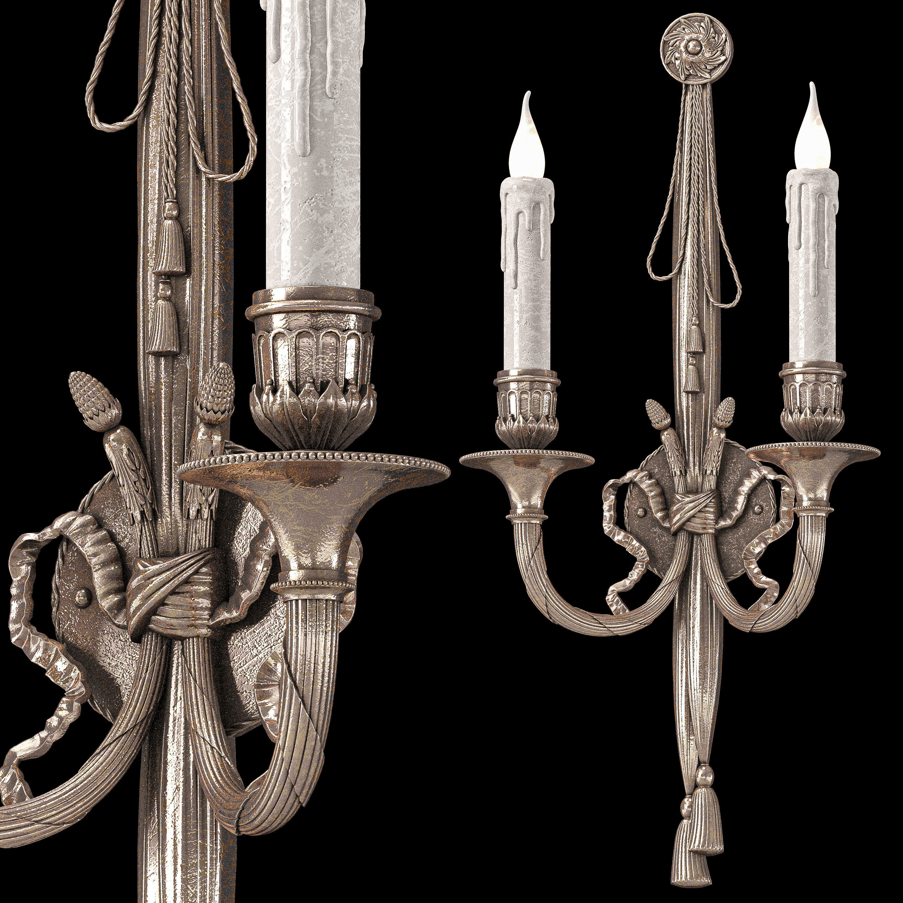 fountainbleu wall lamp art 1002 3D model CGTrader