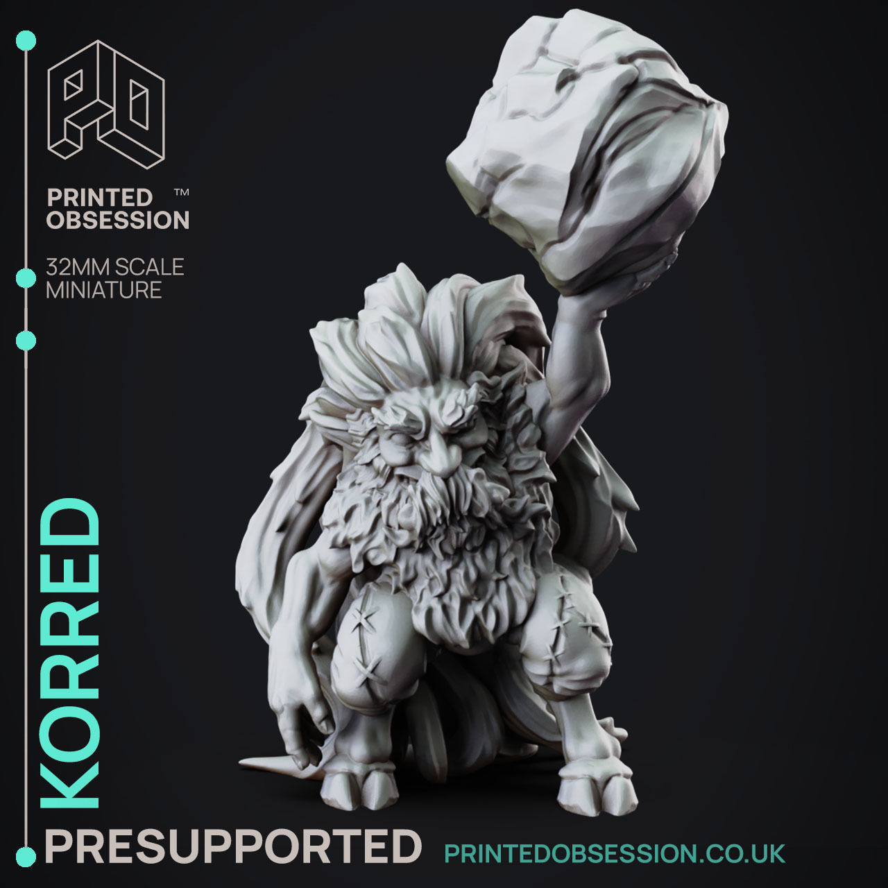 Korred - 3D Printable TTRPG - PRESUPPORTED - 32mm Scale 3D model 3D ...