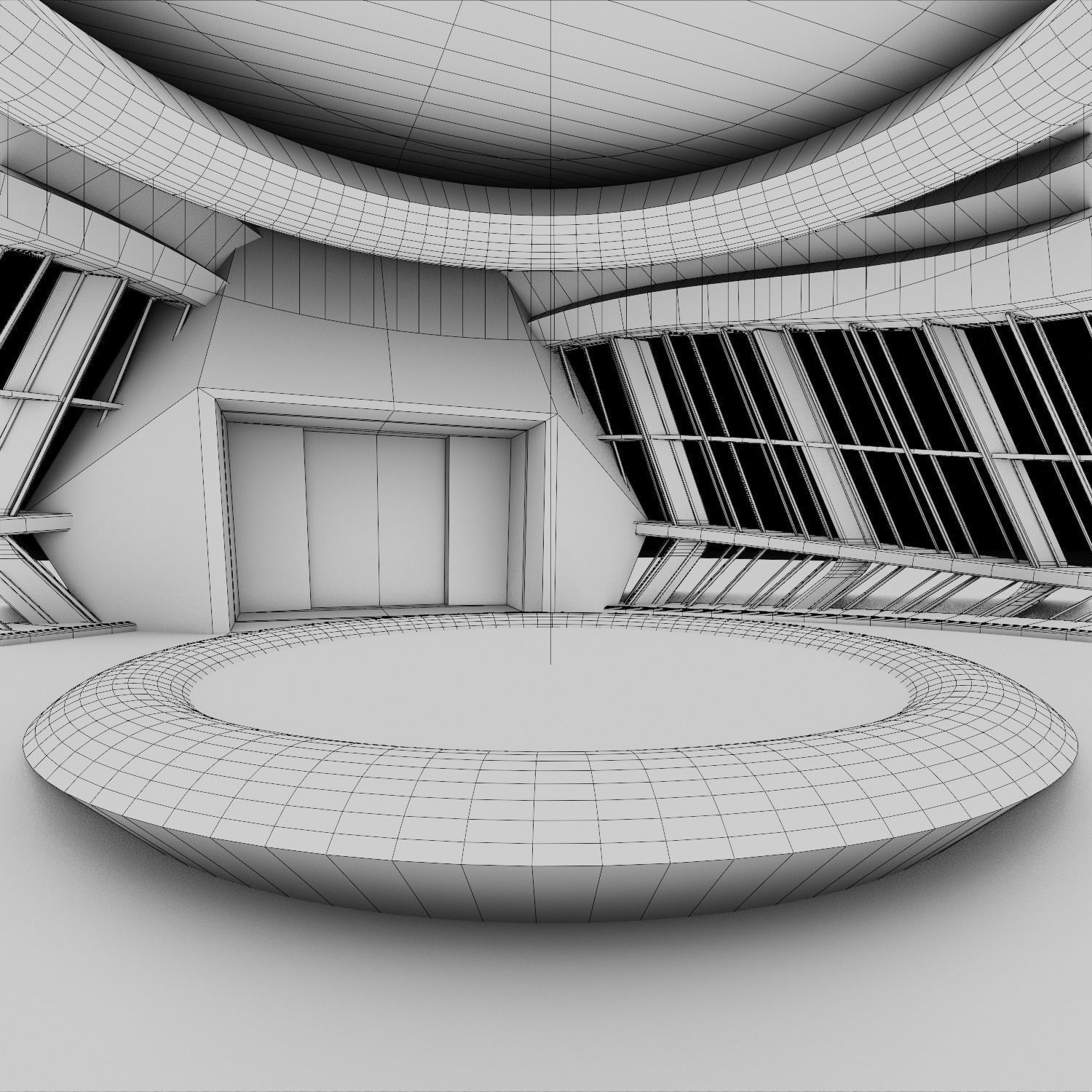 Sci Fi Exhibition Hall Interior with real world scale 3 3D model | CGTrader