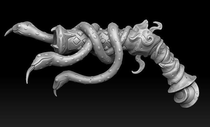 Snake pistol 3d print 3D model 3D printable | CGTrader