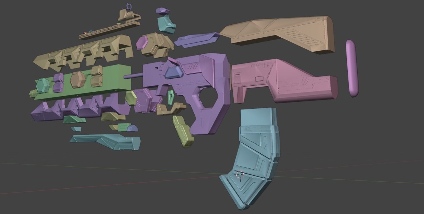 Apex weapon flatline heatsink 3D model 3D printable CGTrader